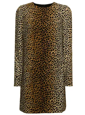 Dolce & Gabbana Ocelot Printed Charmeuse Mini Dress