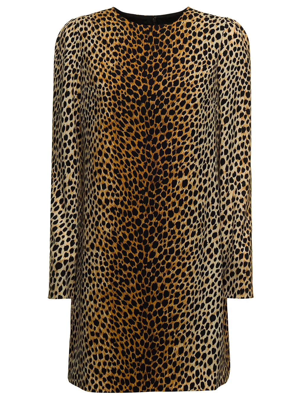 Dolce & Gabbana Ocelot Printed Charmeuse Mini Dress