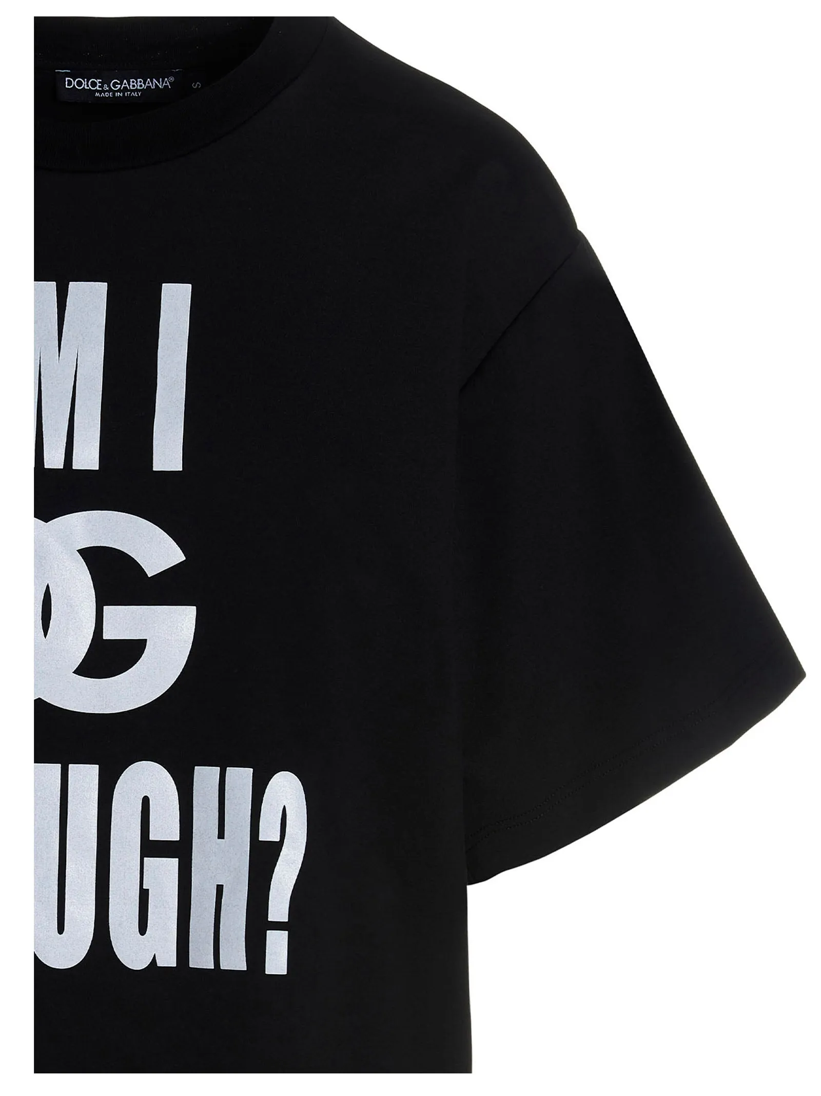 Dolce & Gabbana Slogan Printed Crewneck T-Shirt