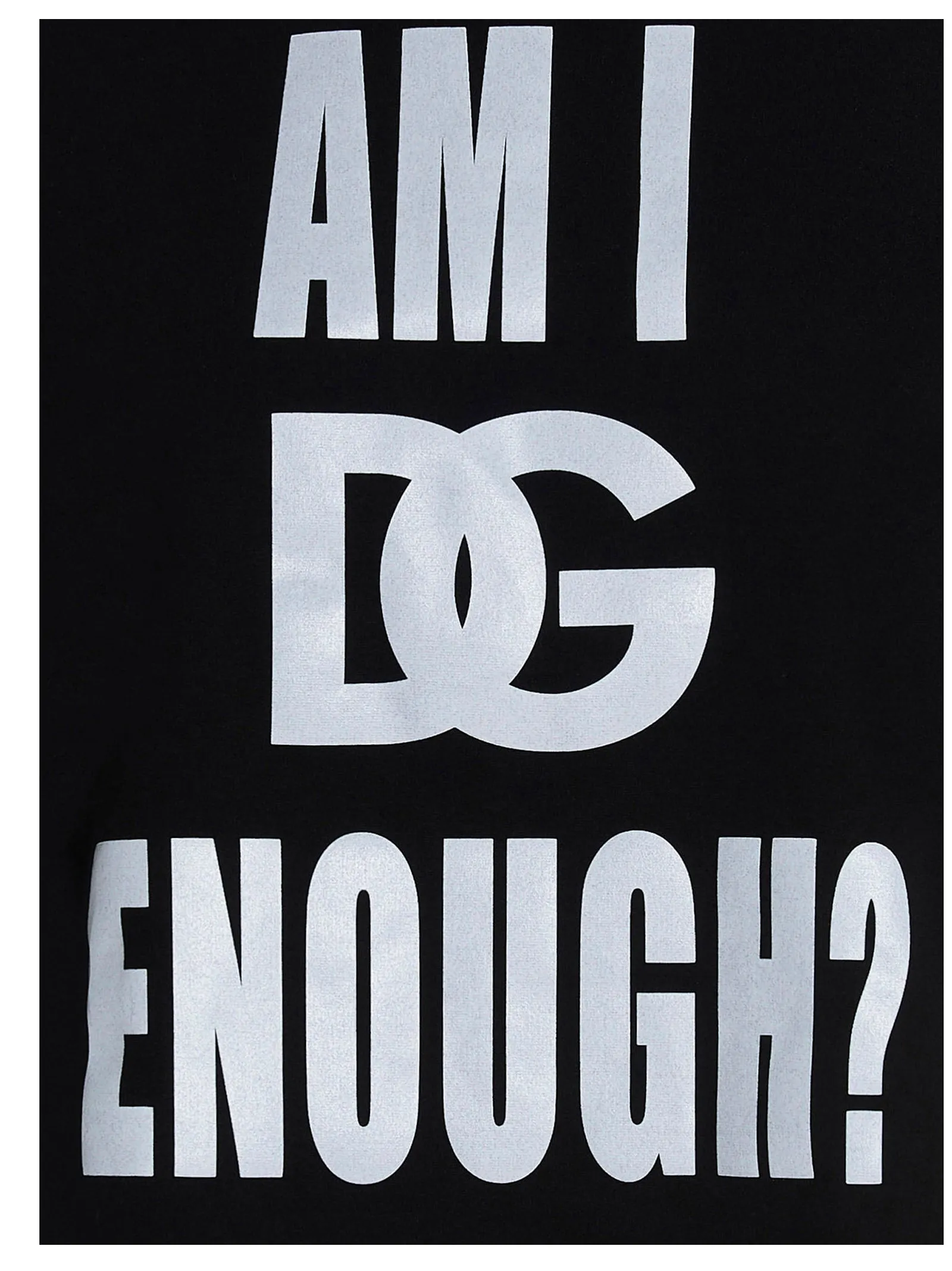 Dolce & Gabbana Slogan Printed Crewneck T-Shirt