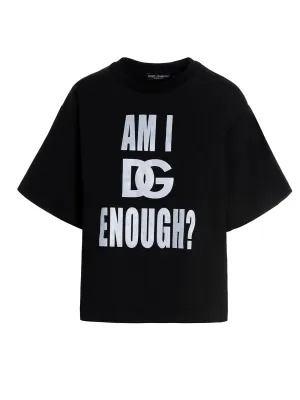 Dolce & Gabbana Slogan Printed Crewneck T-Shirt