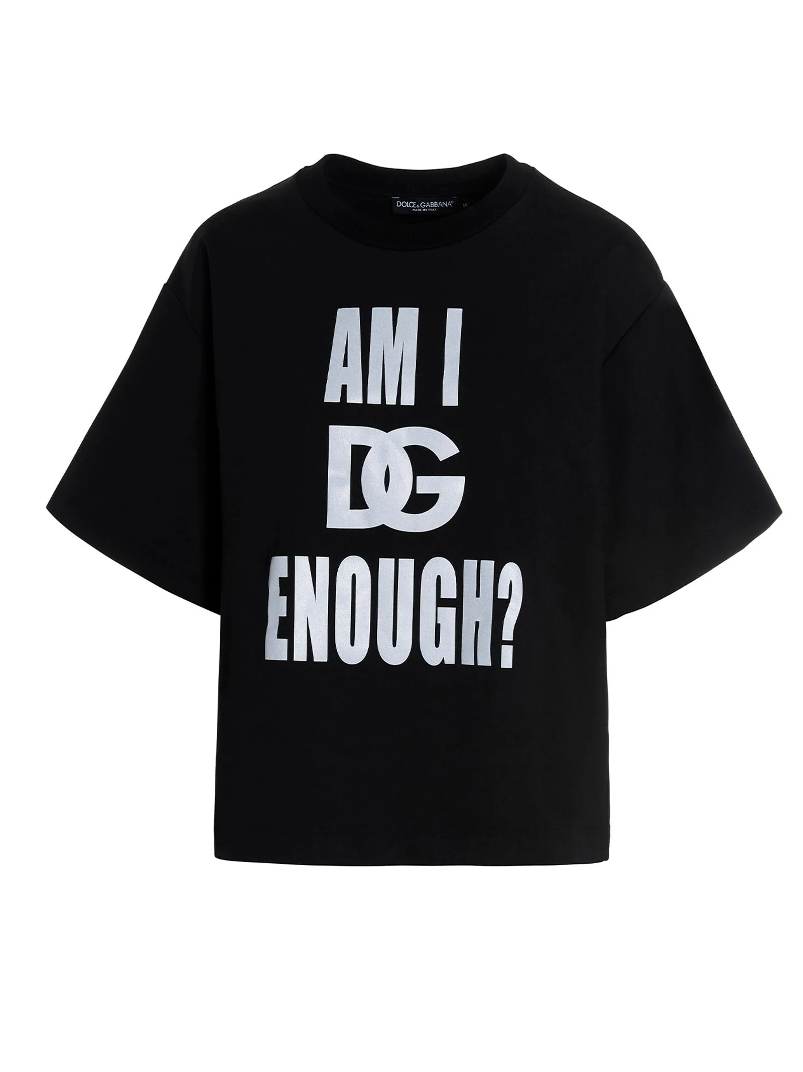 Dolce & Gabbana Slogan Printed Crewneck T-Shirt