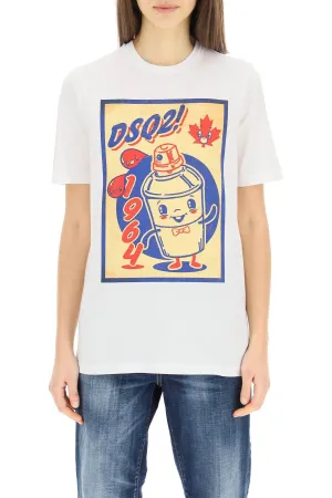 Dsquared2 1964 Graffiti Printed T-Shirt