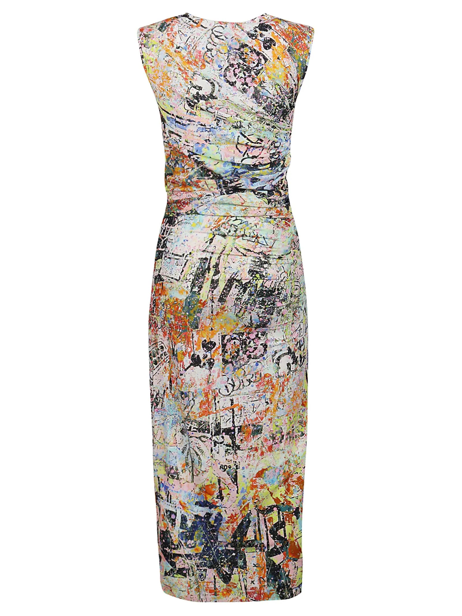 Dsquared2 Abstract Printed Sleeveless Midi Dress