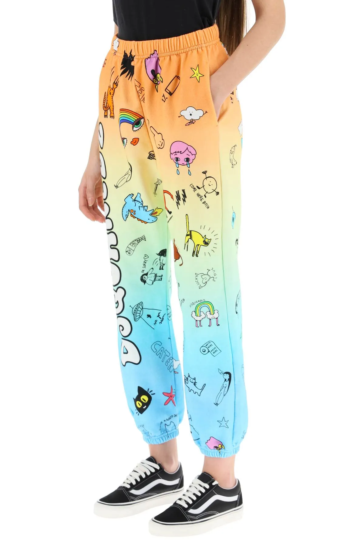 Dsquared2 Allover Graphic Print Gradient Track Pants
