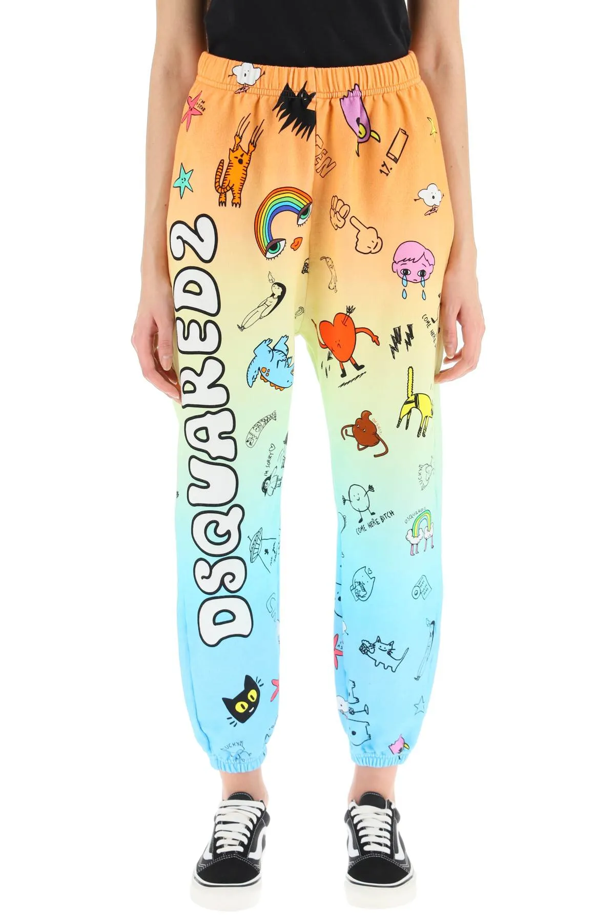 Dsquared2 Allover Graphic Print Gradient Track Pants