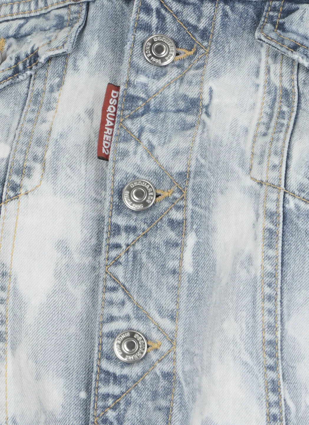 Dsquared2 Bleached Effect Denim Jacket