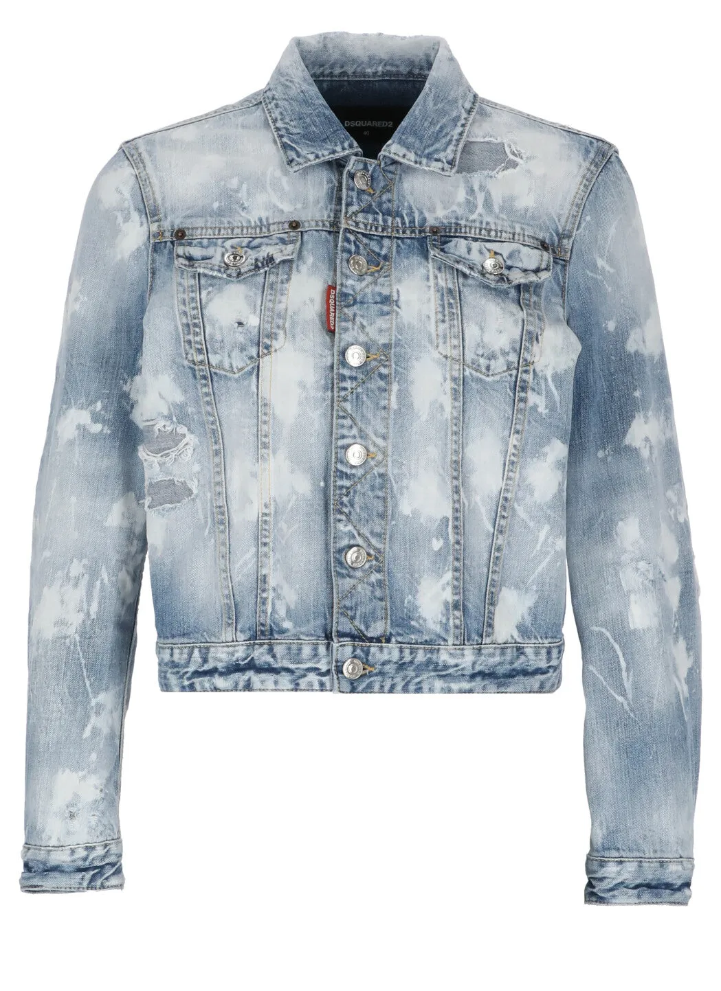 Dsquared2 Bleached Effect Denim Jacket