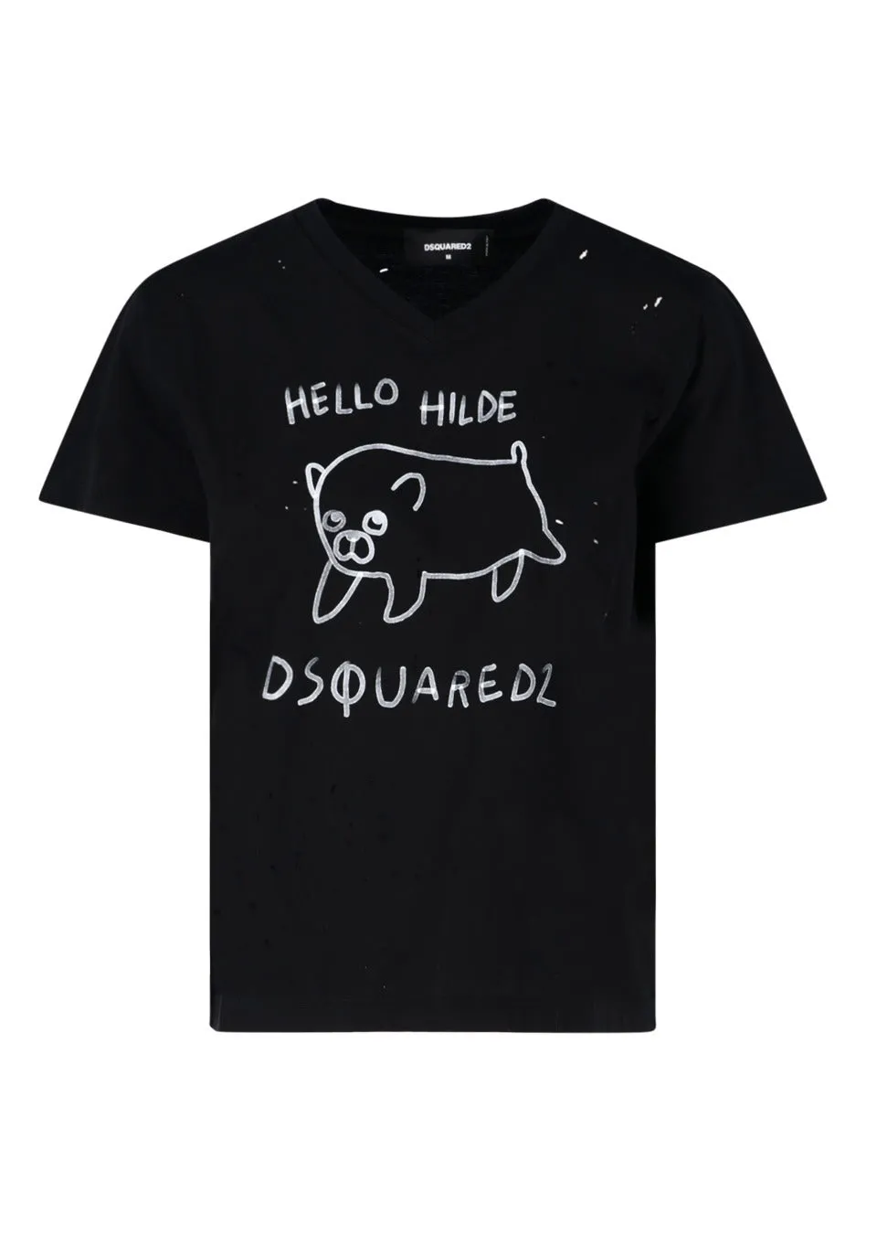 Dsquared2 Graphic Print V-Neck T-Shirt