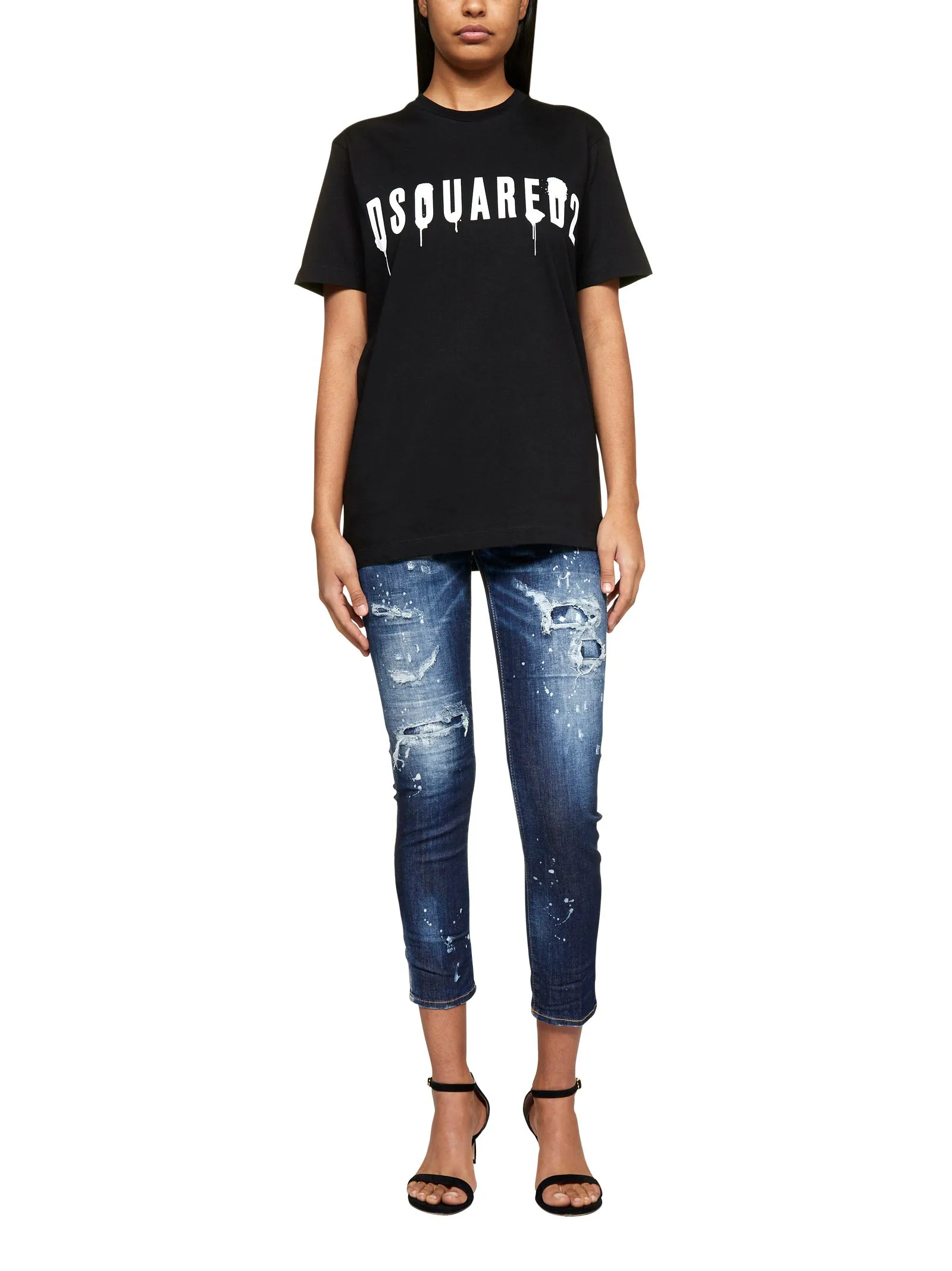 Dsquared2 Logo Spray Print T-Shirt