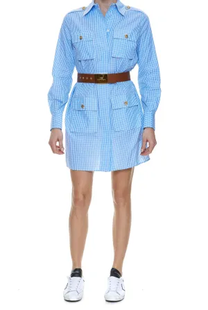 Elisabetta Franchi Buttoned Detailed Belted Mini Dress