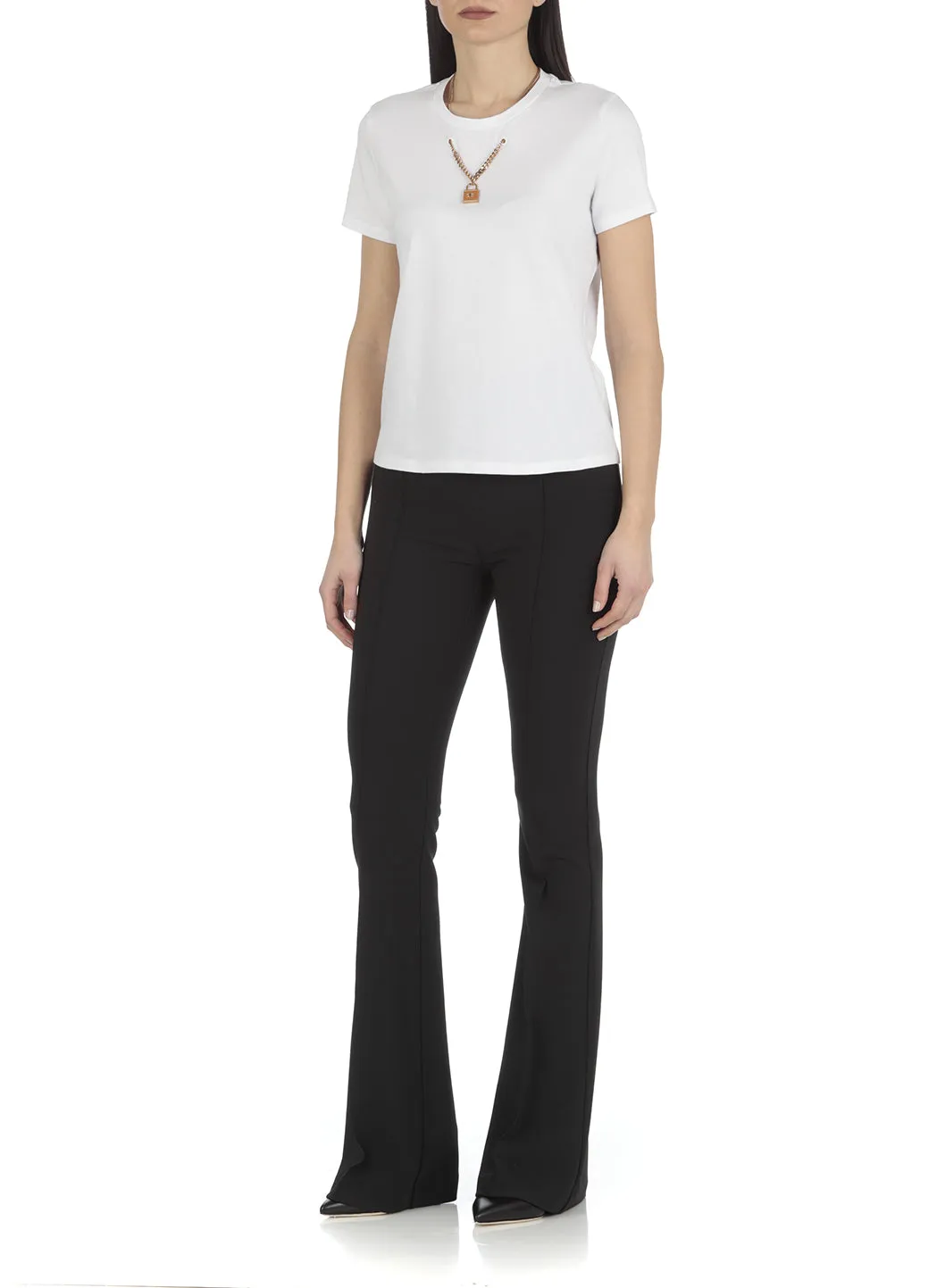Elisabetta Franchi Chain Detailed Crewneck T-Shirt