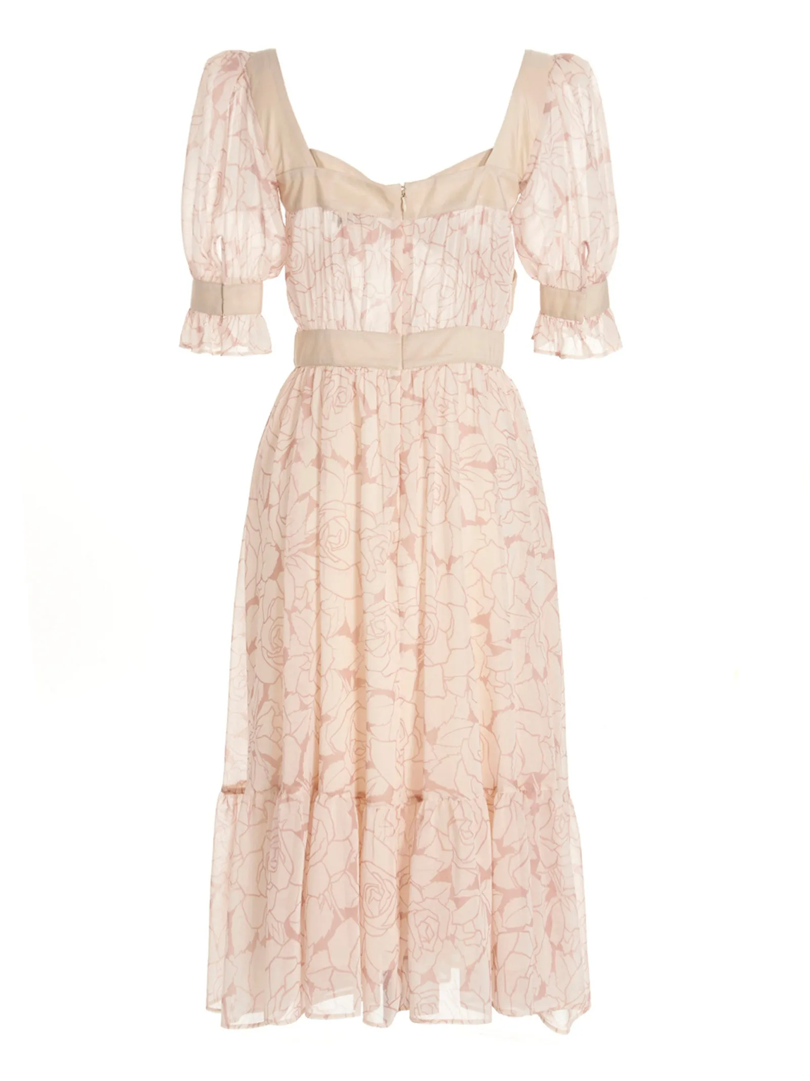 Elisabetta Franchi Floral Printed Short-Sleeved Dress