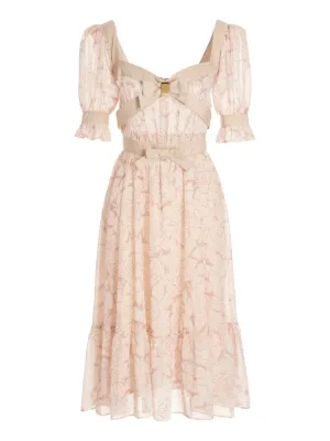 Elisabetta Franchi Floral Printed Short-Sleeved Dress