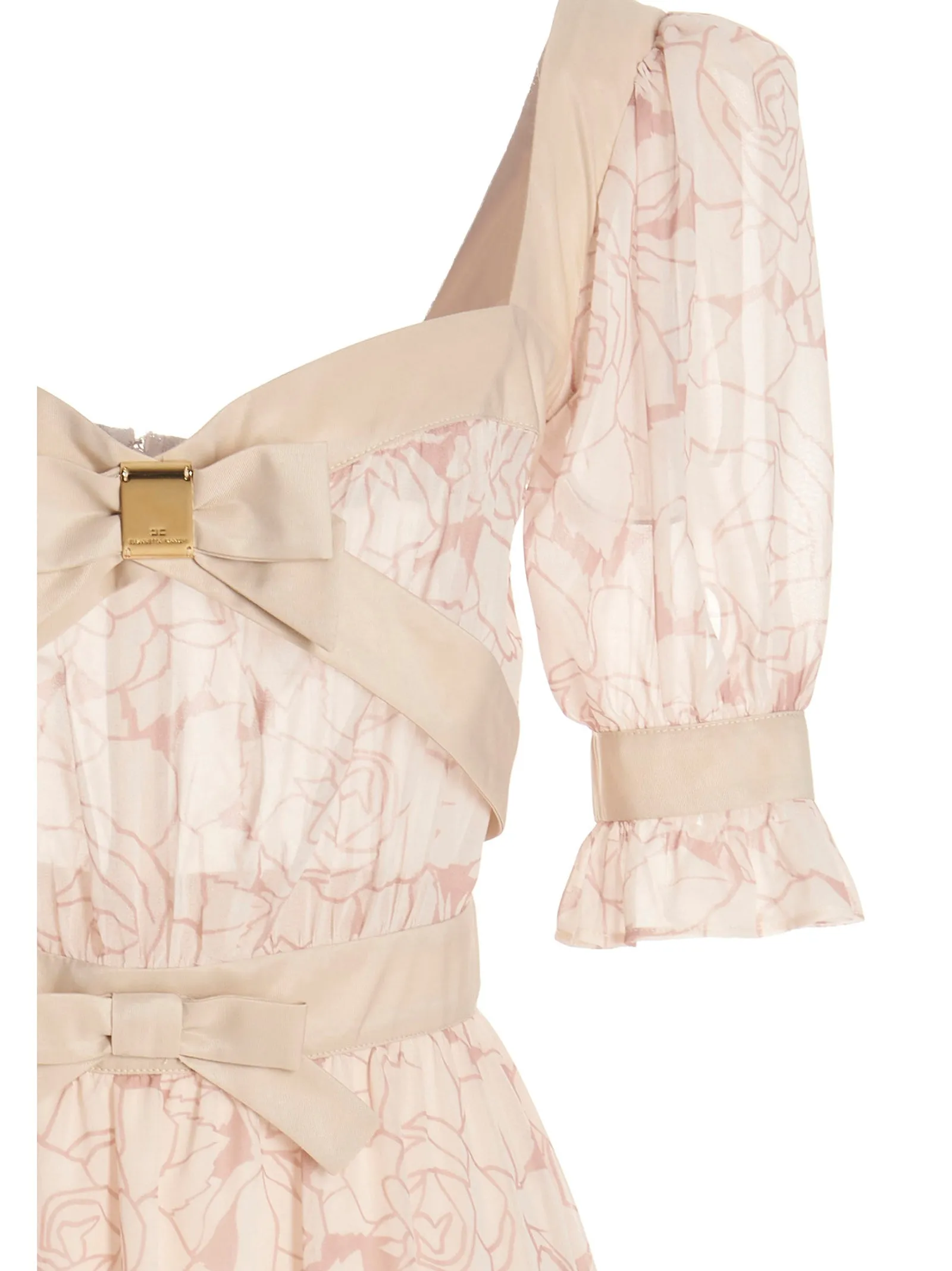 Elisabetta Franchi Floral Printed Short-Sleeved Dress