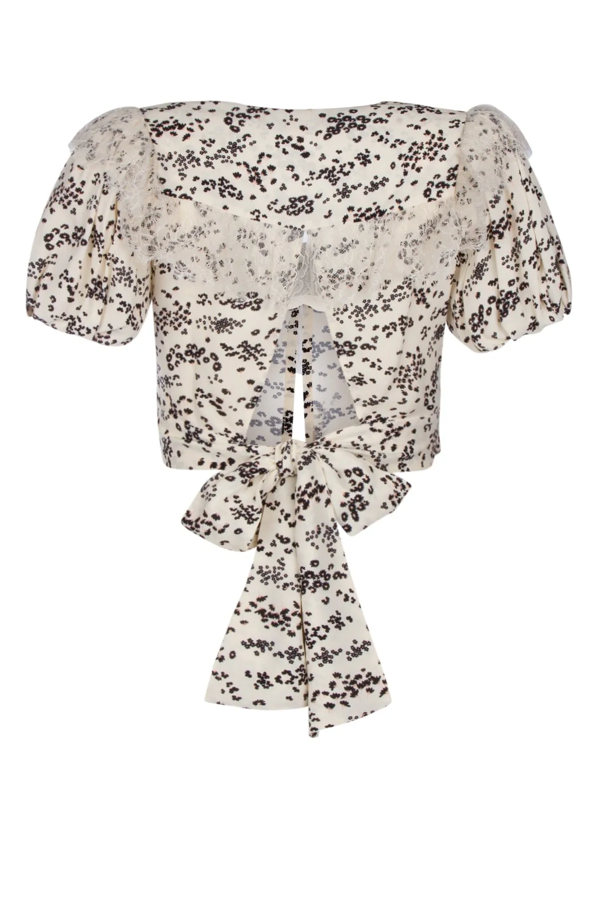 Elisabetta Franchi Floral Printed V-Neck Cropped Top