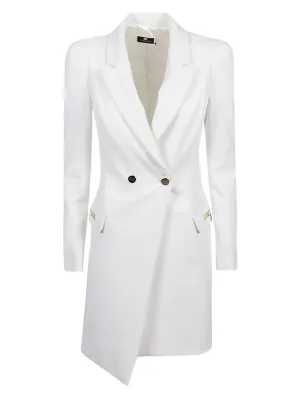 Elisabetta Franchi Logo Plaque Blazer Dress