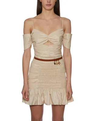 Elisabetta Franchi Padlock-Detailed Ottoman Top