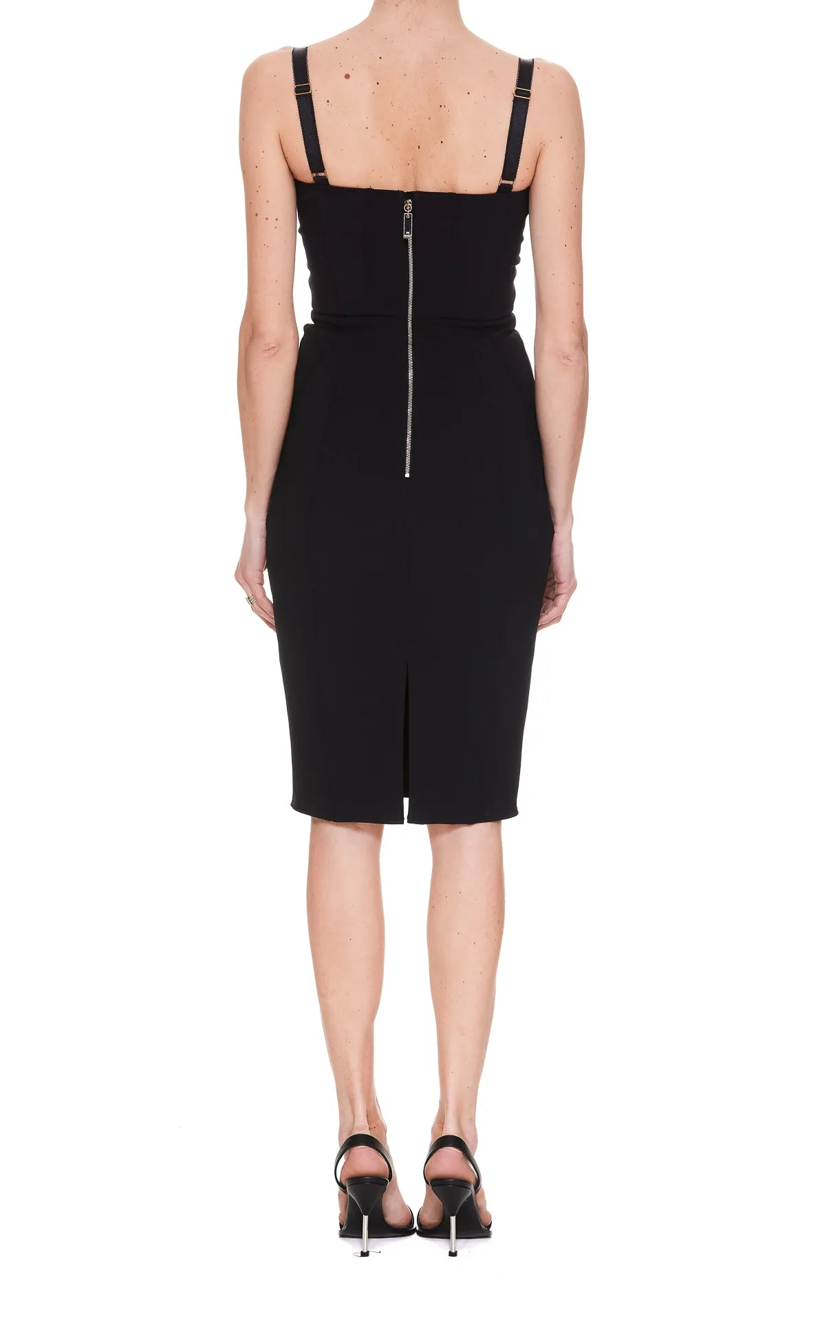 Elisabetta Franchi Sweetheart Neck Fitted Dress