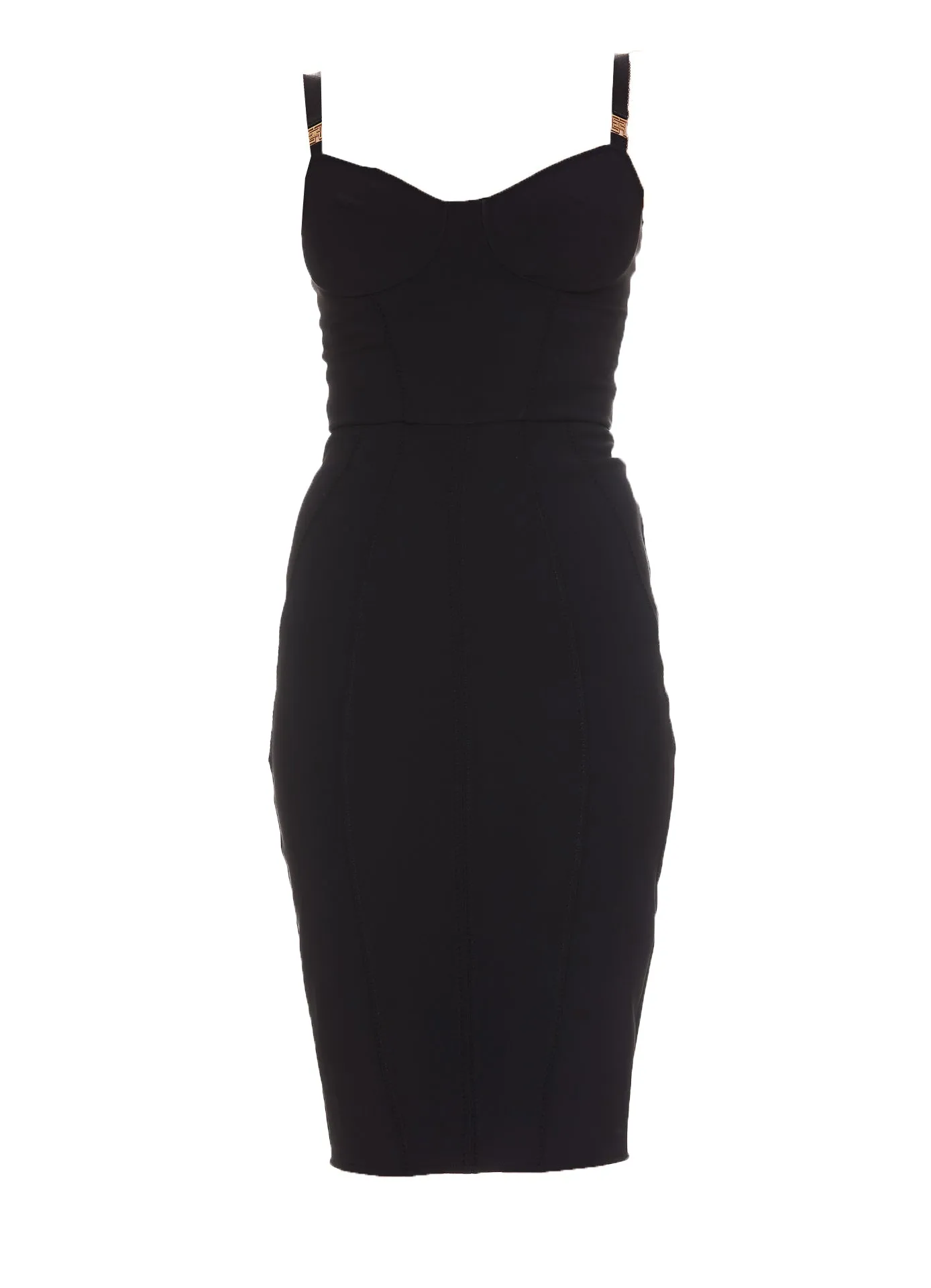 Elisabetta Franchi Sweetheart Neck Fitted Dress