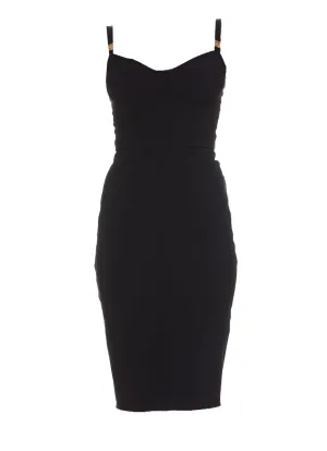 Elisabetta Franchi Sweetheart Neck Fitted Dress