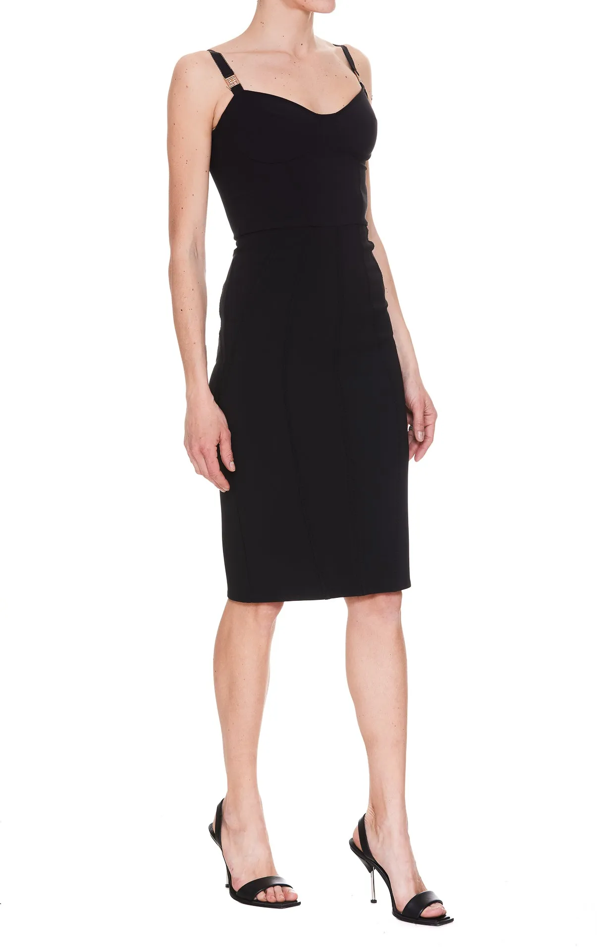 Elisabetta Franchi Sweetheart Neck Fitted Dress