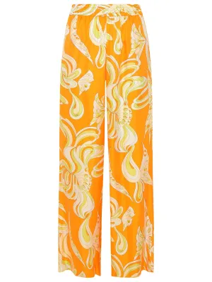 Emilio Pucci Farfalle Printed Wide-Leg Pants