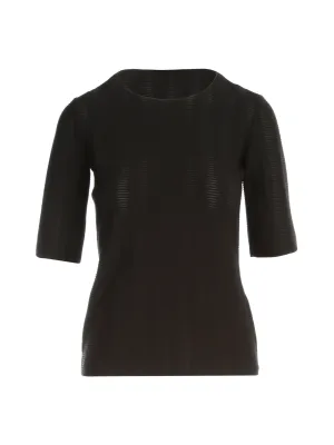 Emporio Armani Textured Round Neck T-Shirt