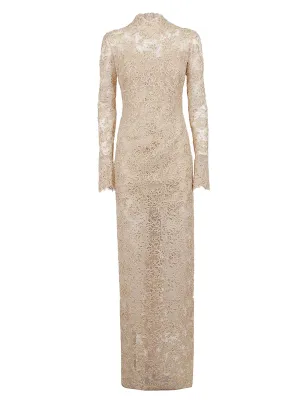Ermanno Scervino Embellished High-Neck Maxi Dress