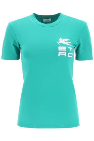 Etro Logo Print Crewneck T-Shirt