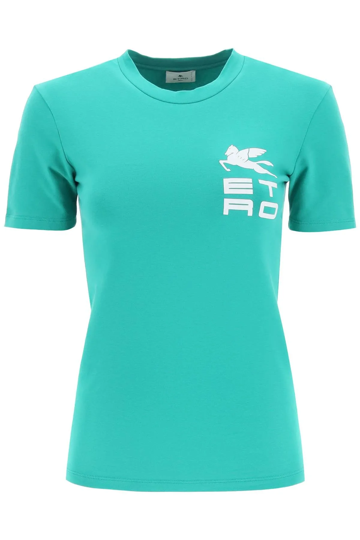 Etro Logo Print Crewneck T-Shirt