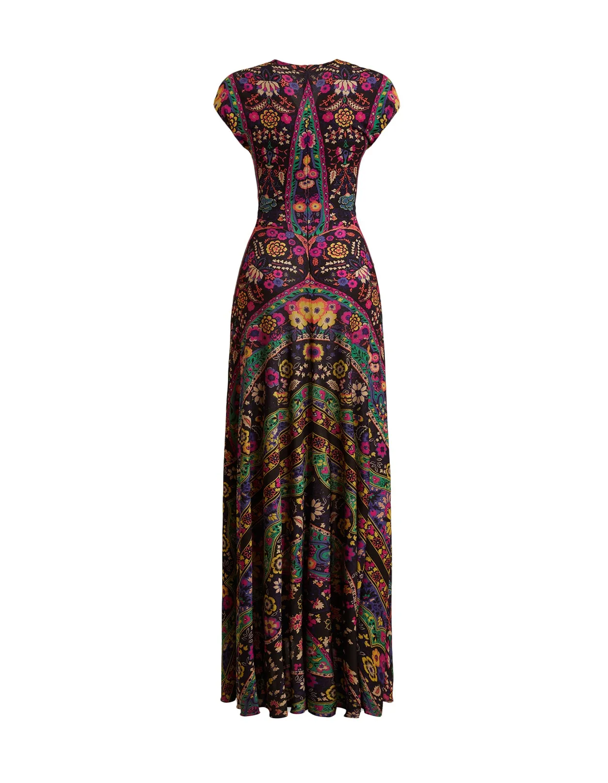 Etro Printed Cut-Out Detail Maxi Dress