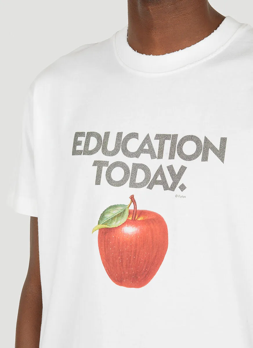 Eytys Jay Education Logo Printed Crewneck T-Shirt