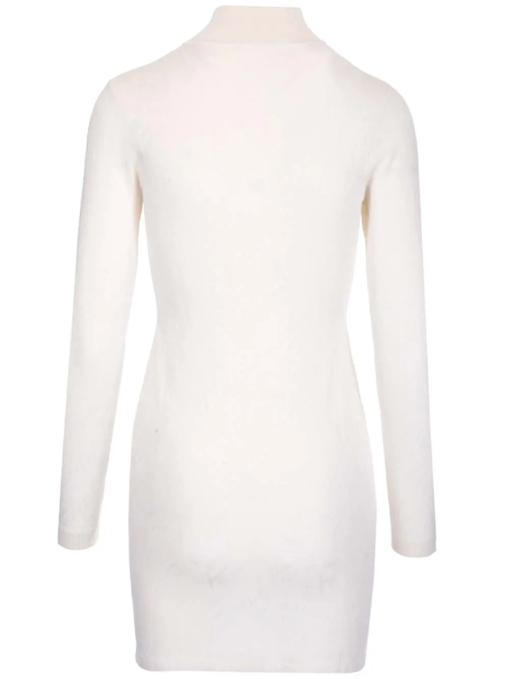 Fendi Brush Logo Ribbed Mini Dress
