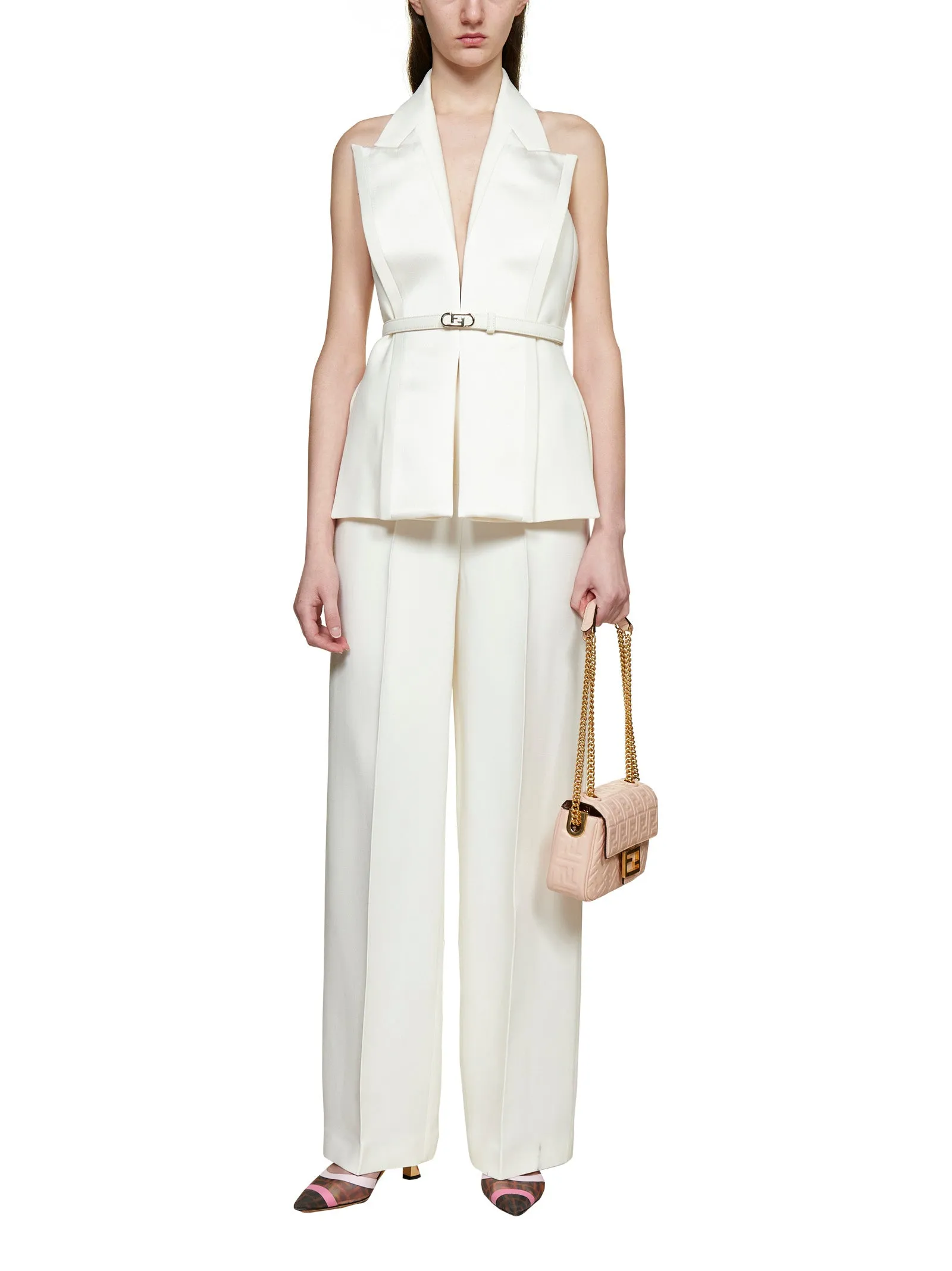 Fendi High-Waist Tailored Pants