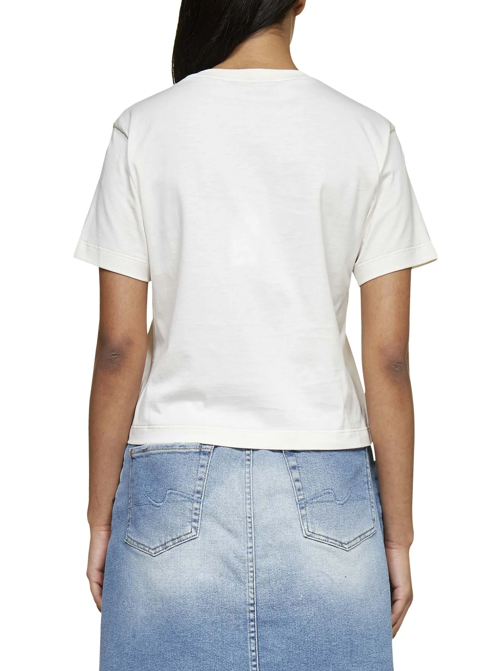 Fendi Logo Embroidered Crewneck T-Shirt