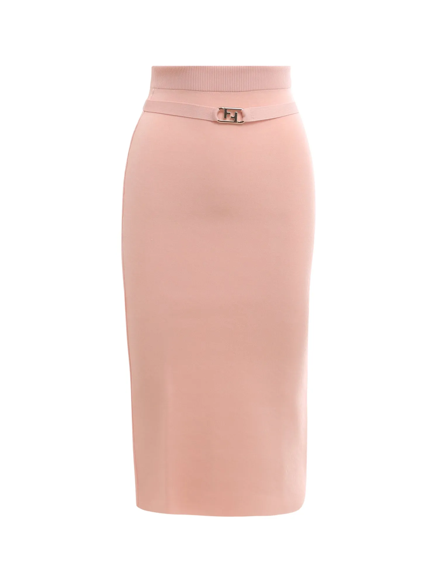 Fendi Logo Plaque Midi Skirt