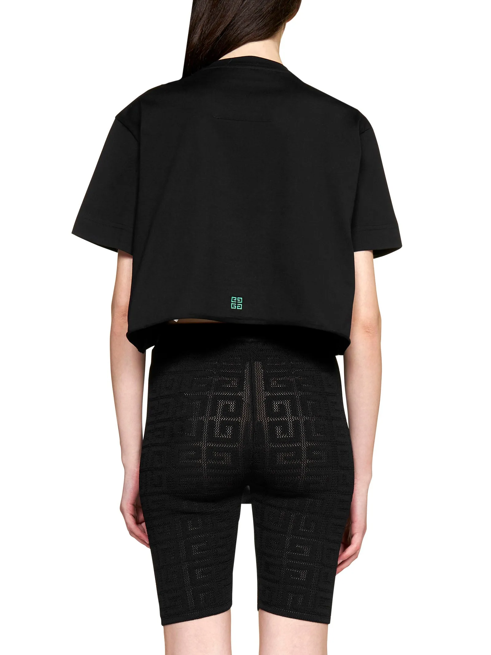 Givenchy Logo Printed Crewneck Cropped T-Shirt