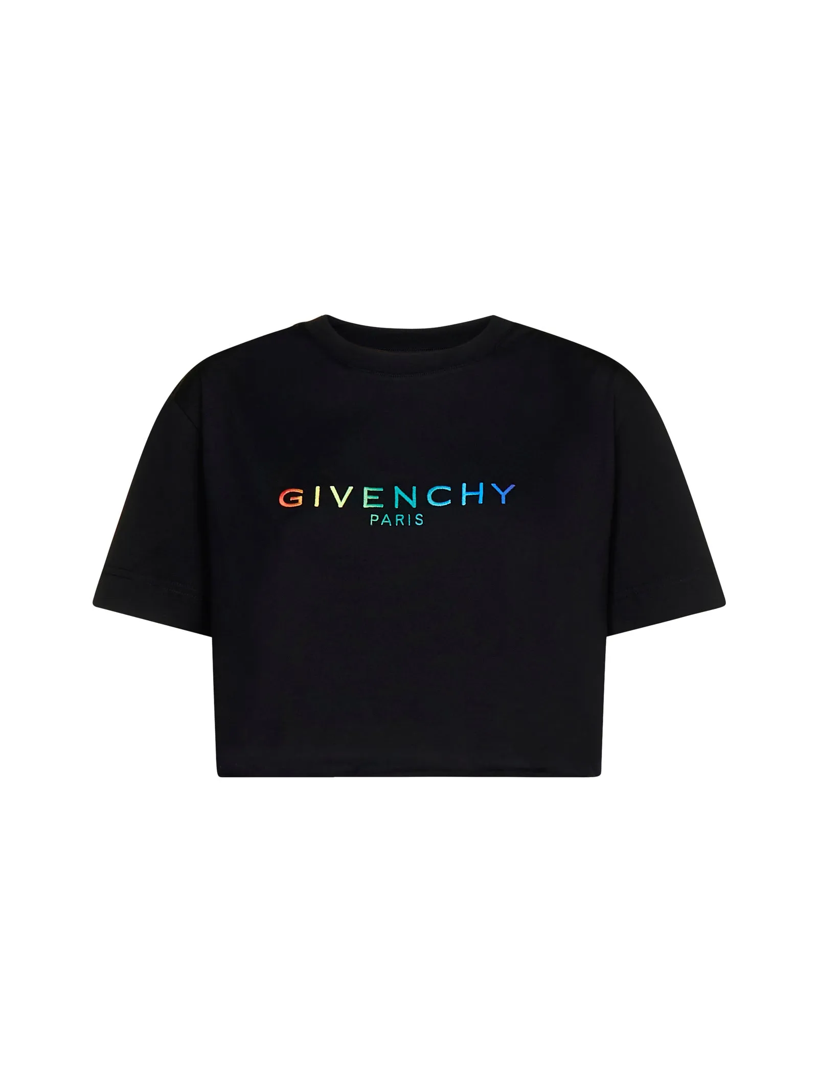 Givenchy Logo Printed Crewneck Cropped T-Shirt