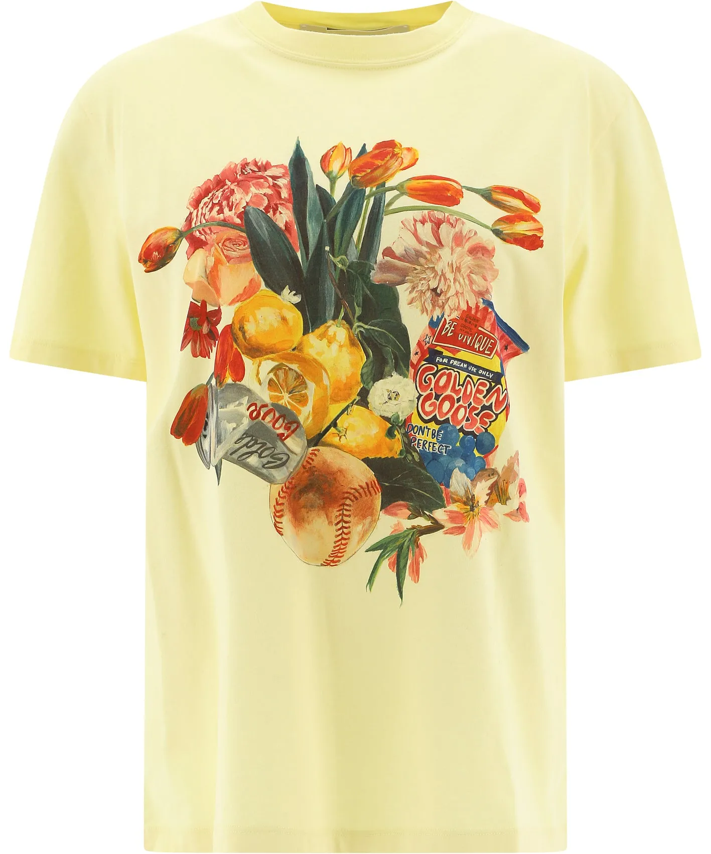 Golden Goose Deluxe Brand Flower Print Crewneck T-Shirt