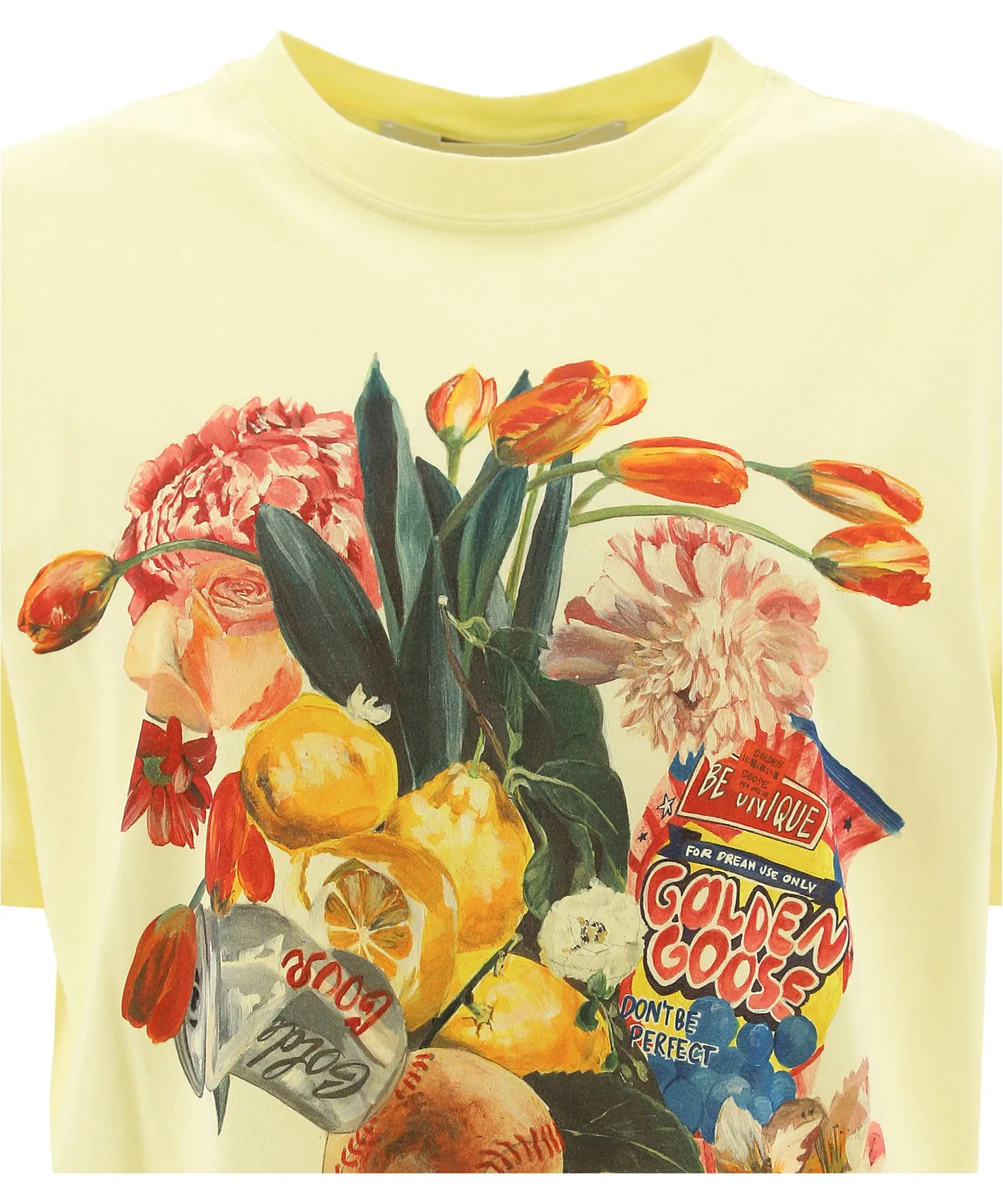 Golden Goose Deluxe Brand Flower Print Crewneck T-Shirt
