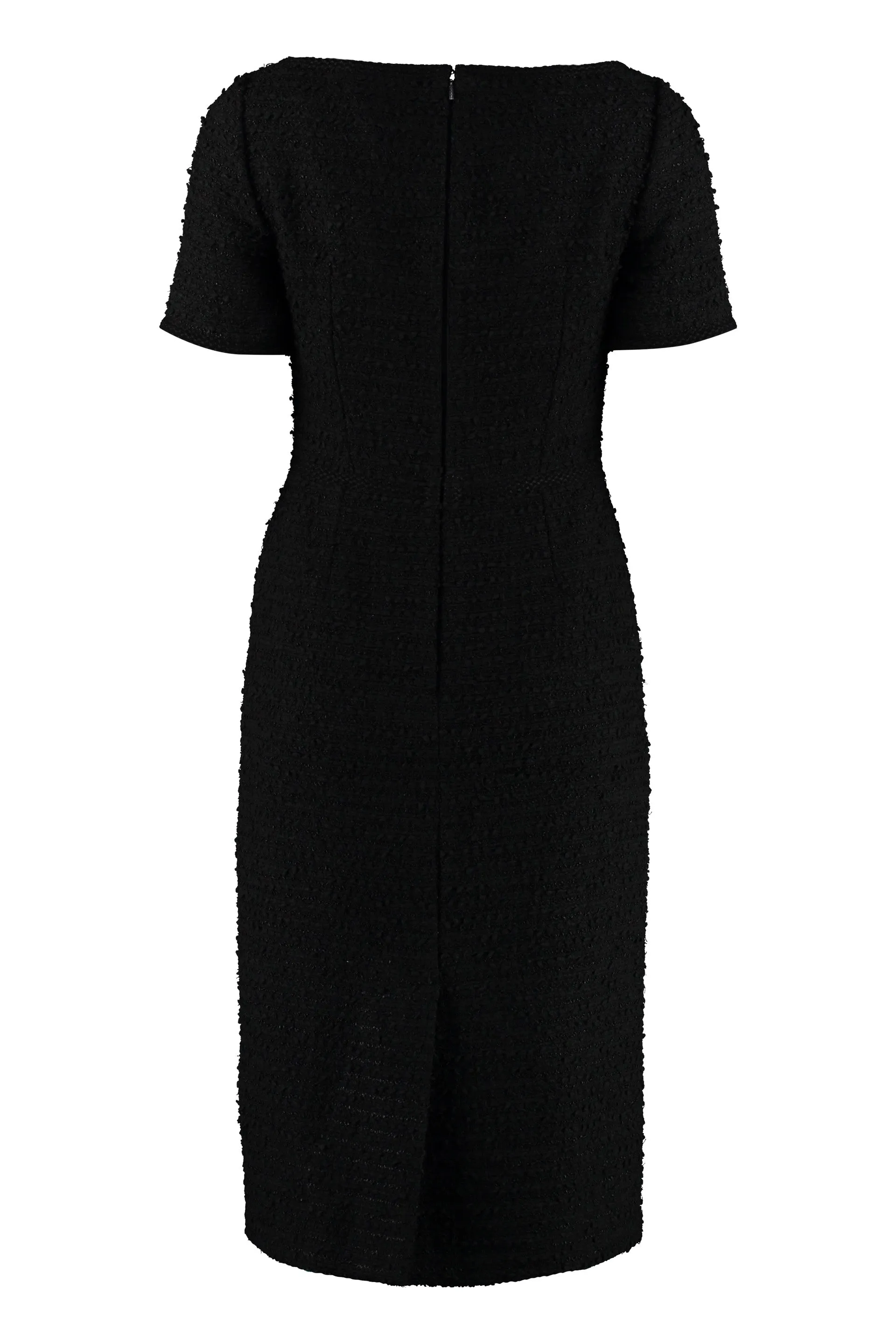 Gucci Floral Detail Tweed Knee-Length Dress