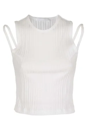 Helmut Lang Cropped Strap Tank Top