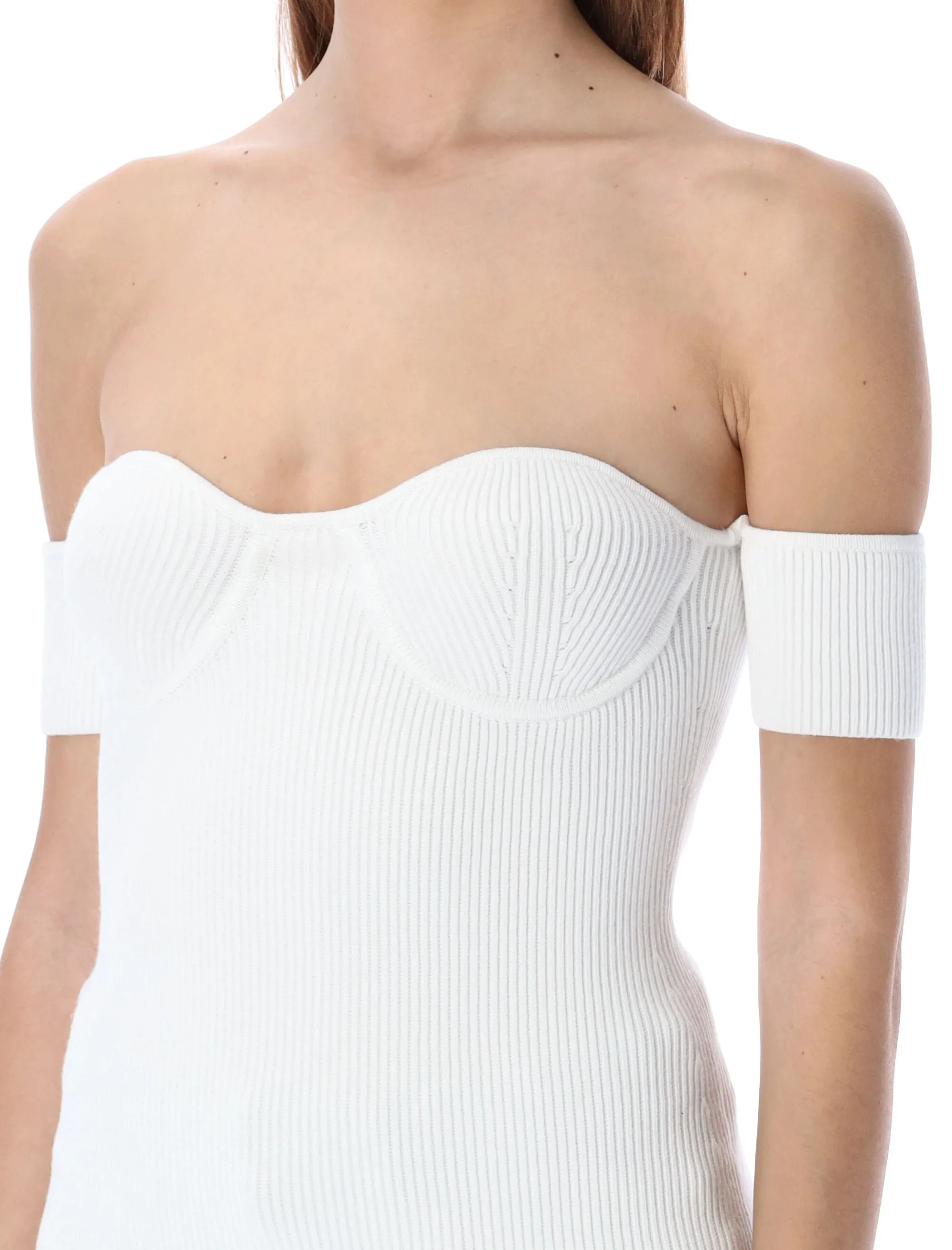 Helmut Lang Off-Shoulder Ribbed Top