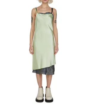 Helmut Lang Satin Asymmetric Midi Dress
