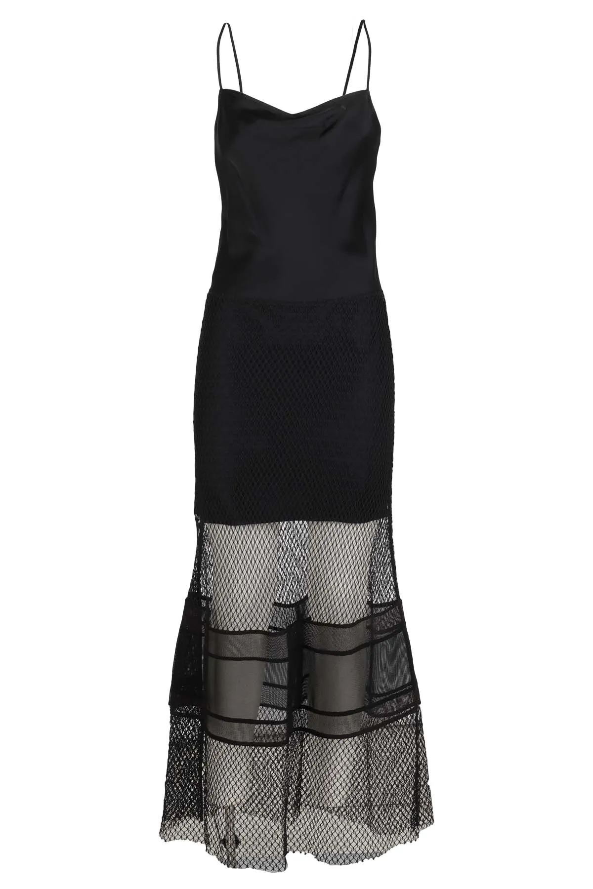 Helmut Lang Tulle-Panelled Sleeveless Dress