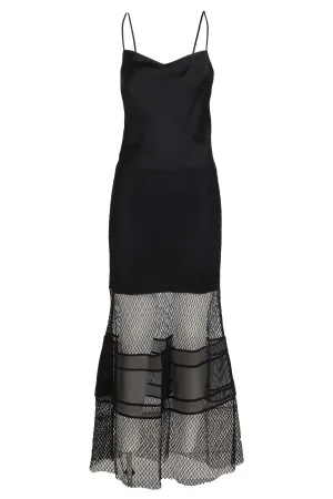 Helmut Lang Tulle-Panelled Sleeveless Dress