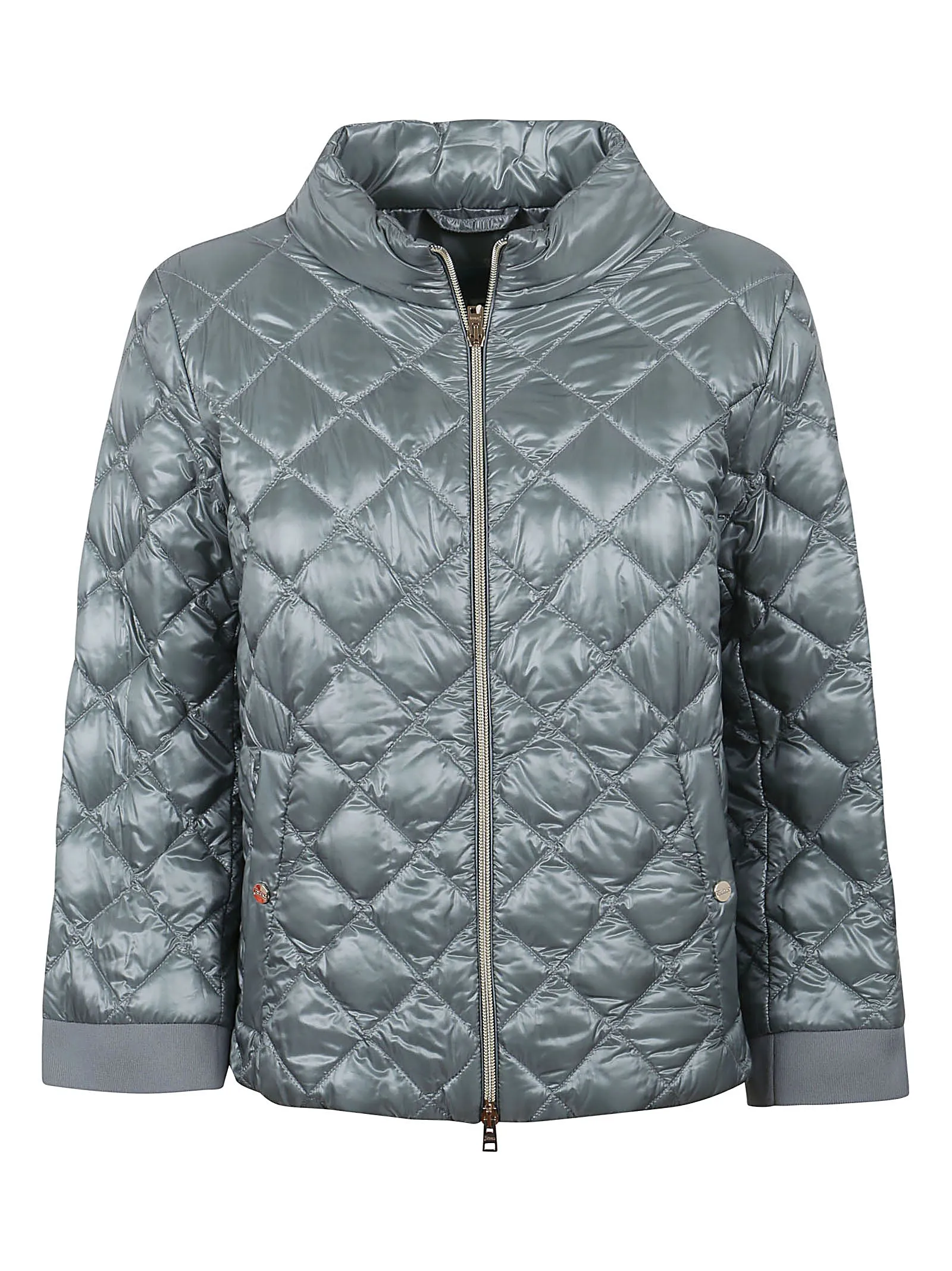 Herno Mock-Neck Quilted Bomber Jacket