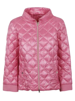 Herno Mock-Neck Quilted Bomber Jacket