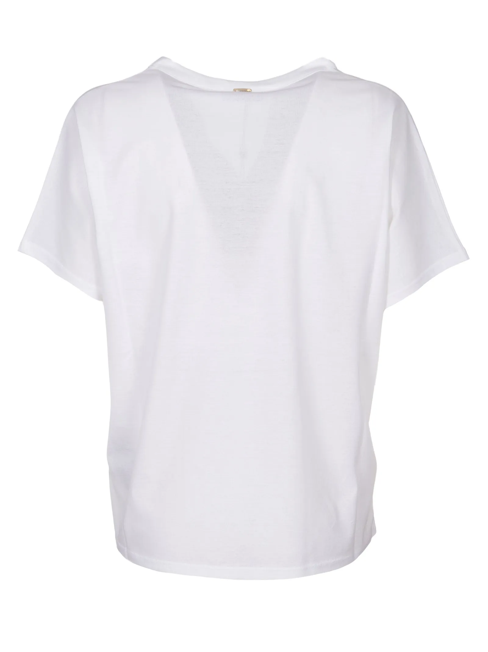 Herno V-Neck Crepe Oversized Jersey T-Shirt